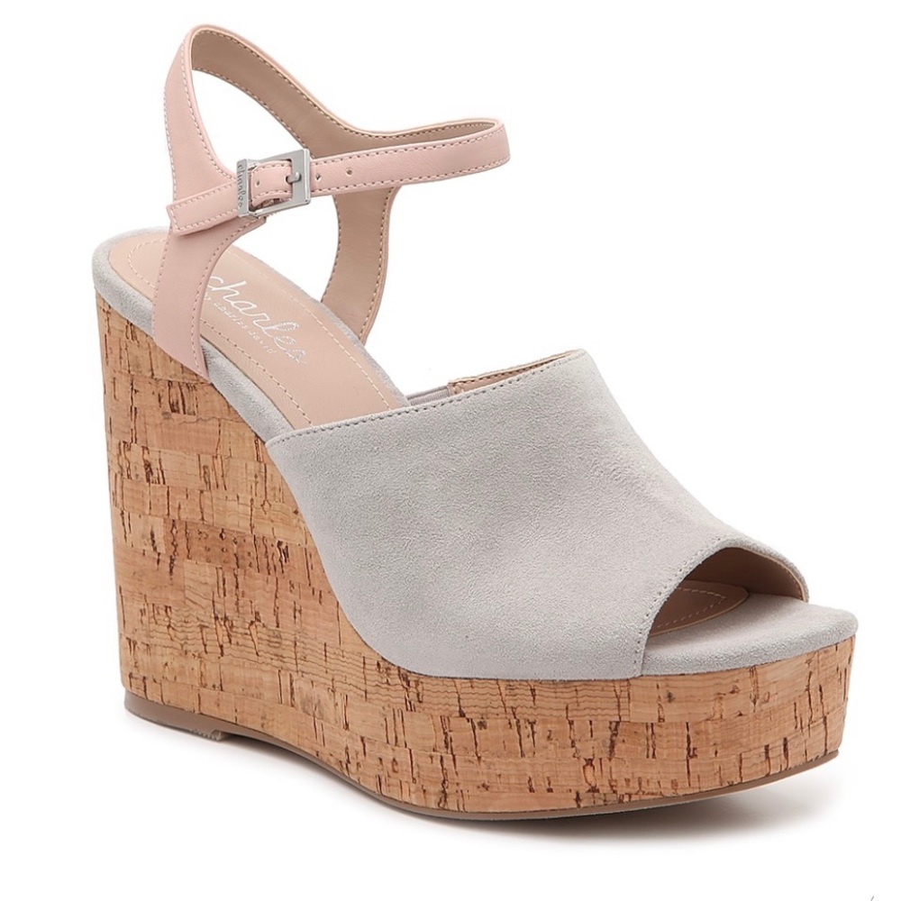 Charles Cork Wedge Sandal